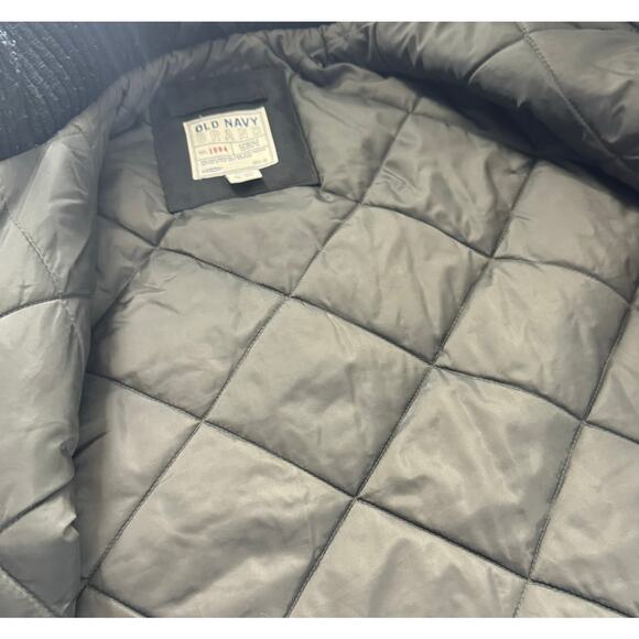 Old Navy Vintage Y2K Utility Jacket Thick Mens Large Full Zip Work Black - Picture 5 of 10